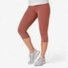 Women's Pilates & Gym Slim-Fit Cropped Bottoms - 520 Pink