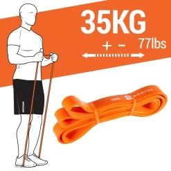CORENGTH Weight Training Resistance Band 35 Kg - Orange -Fit Zone Shop cross training elastic training band 35 kg 6
