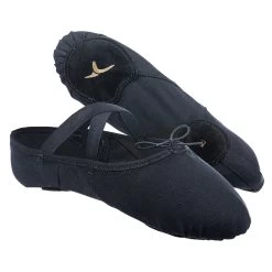 Ballet Split-Sole Demi-Pointe Shoes - Black 10 Ballet Split-Sole Demi-Pointe Shoes - Black -Fit Zone Shop dance demi pointe ballet shoes black 3