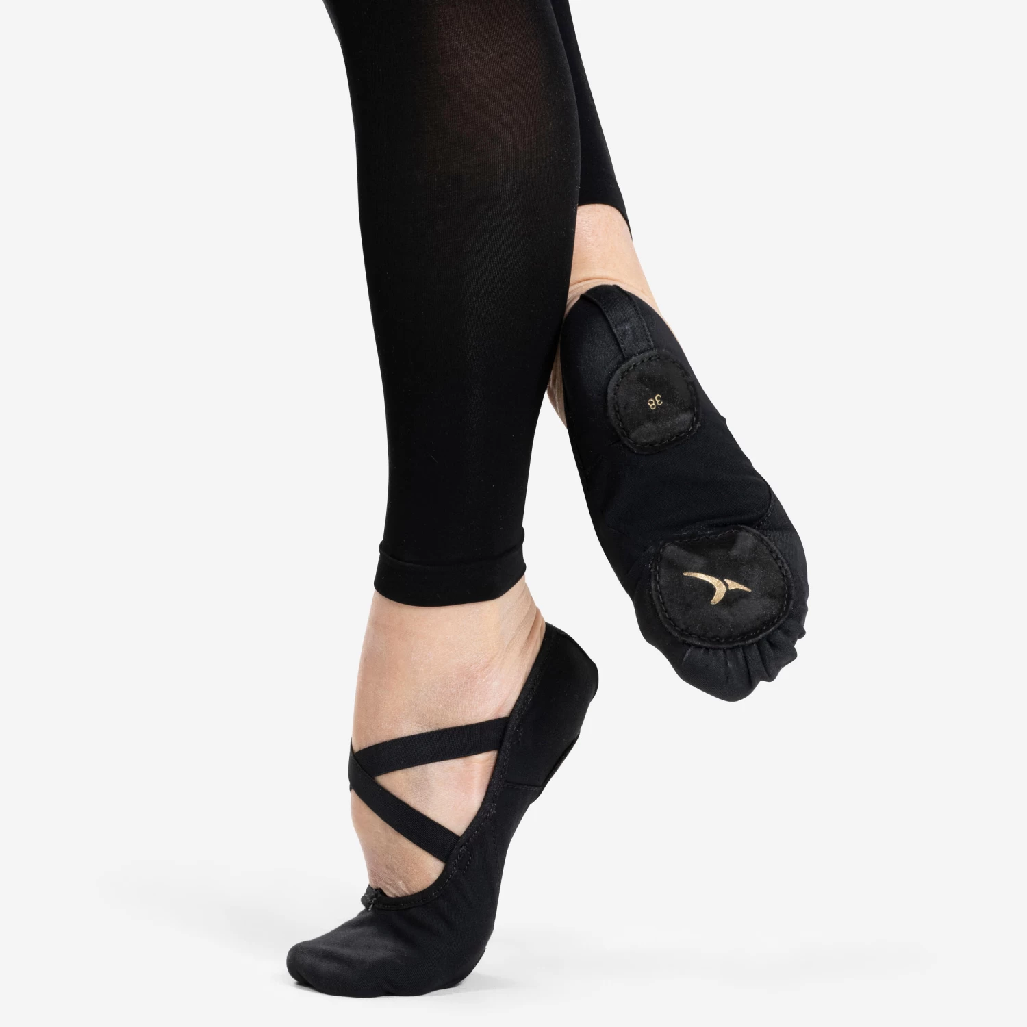 Ballet Split-Sole Demi-Pointe Shoes - Black 2 Ballet Split-Sole Demi-Pointe Shoes - Black