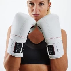 Ergonomic Boxing Gloves - 120 White -Fit Zone Shop ergonomic boxing gloves 120 white 3