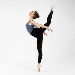 Girls’ Ballet Leotard - 500 Blue/Grey 11 Girls’ Ballet Leotard - 500 Blue/Grey -Fit Zone Shop girls ballet leotard 500 blue grey 3