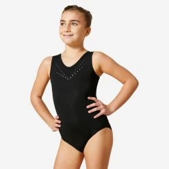 Girls’ Ballet Sleeveless Leotard - Black