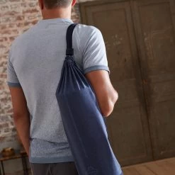 Men’s Dynamic Yoga T-Shirt – Blue/Grey -Fit Zone Shop mens dynamic yoga t shirt blue grey 7