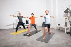 Men’s Dynamic Yoga T-Shirt – Blue/Grey -Fit Zone Shop mens dynamic yoga t shirt blue grey 8