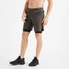 Men’s Fitness 2-in-1 Shorts - 500 Khaki -Fit Zone Shop mens fitness 2 in 1 shorts 500 khaki