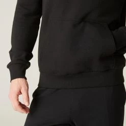 Men’s Fitness Hoodie - 100 Black -Fit Zone Shop mens fitness hoodie 100 black 4