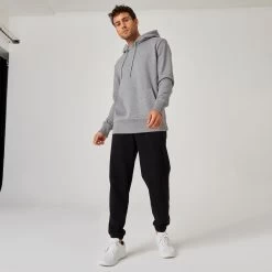 Men’s Joggers - Essential 500 Black -Fit Zone Shop mens fitness jogging pants essential 500 black 2