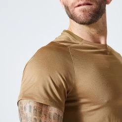 Men’s Fitness T-Shirt - 500 Brown -Fit Zone Shop mens fitness t shirt 500 brown 2