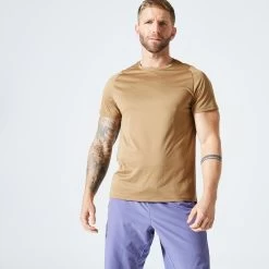 Men’s Fitness T-Shirt - 500 Brown