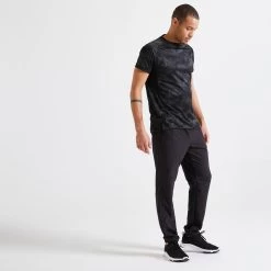 Men’s Fitness Pants - Essential 120 Black -Fit Zone Shop mens gym pants essential 120 black 1