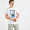 Men’s Gym T-Shirt - Essential FTS 120 White/Print -Fit Zone Shop mens gym t shirt essential fts 120 white print