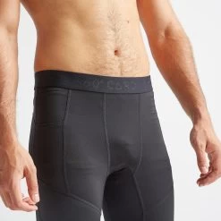 Men’s Gym Tights - 500 Black -Fit Zone Shop mens gym tights 500 black 2