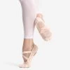 Ballet Split-Sole Demi-Pointe Shoes - Pink -Fit Zone Shop stretch canvas split sole demipointe ballet shoes size 95c to 65