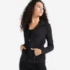 Women's Gym Straight-Cut Jacket - FJA 100 Black -Fit Zone Shop women s gym straight cut jacket fja100 black