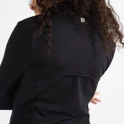 Women's Gym Straight-Cut Jacket - FJA 100 Black -Fit Zone Shop women s gym straight cut jacket fja100 black 2