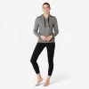 Women’s Fitness Hoodie - 500 Grey -Fit Zone Shop womens fitness hoodie 500 grey