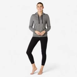 Women’s Fitness Hoodie - 500 Grey
