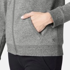 Women’s Fitness Hoodie - 500 Grey -Fit Zone Shop womens fitness hoodie 500 grey 3