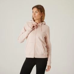 Women’s Fitness Hoodie - 500 Pink