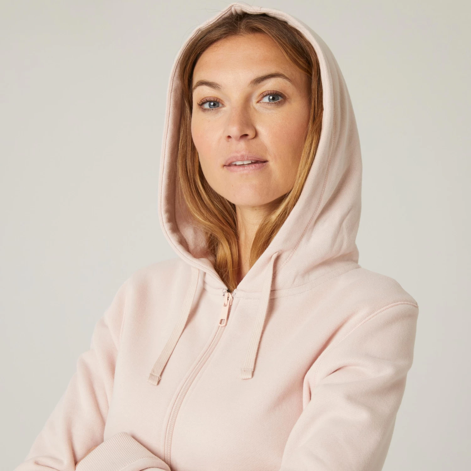 Women’s Fitness Hoodie - 500 Pink 6 Women’s Fitness Hoodie - 500 Pink - Image 4