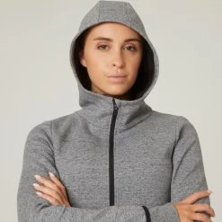 Women’s Fitness Hoodie - 560 Grey -Fit Zone Shop womens fitness hoodie 560 grey 3