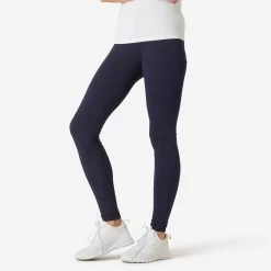 Women’s Fitness Leggings - Fit+ 500 Navy Blue