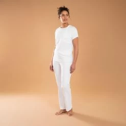 Women’s Gentle Yoga T-Shirt - White 9 Women’s Gentle Yoga T-Shirt - White -Fit Zone Shop womens gentle yoga t shirt white 2