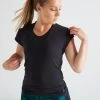 Women’s Gym T-Shirt - FTS 100 Black -Fit Zone Shop womens gym t shirt fts 100 black