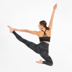 Women’s Modern Dance High-Waisted Leggings - Black/Grey -Fit Zone Shop womens modern dance high waisted leggings black grey 5