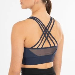 Women’s Modern Dance Sports Bra - Navy Blue -Fit Zone Shop womens modern dance sports bra navy blue 2