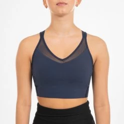 Women’s Modern Dance Sports Bra - Navy Blue -Fit Zone Shop womens modern dance sports bra navy blue 4