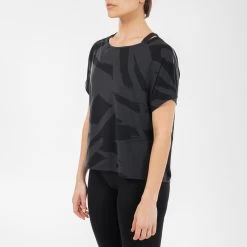 Women’s Modern Dance T-Shirt - Grey/Black 13 Women’s Modern Dance T-Shirt - Grey/Black -Fit Zone Shop womens modern dance t shirt grey black 2