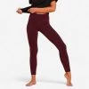 Women’s Yoga Leggings - Burgundy -Fit Zone Shop womens yoga leggings burgundy